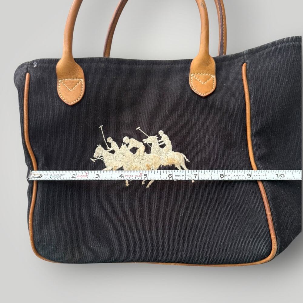 Ralph Lauren Canvas and Leather Tote - Picture 9 of 10